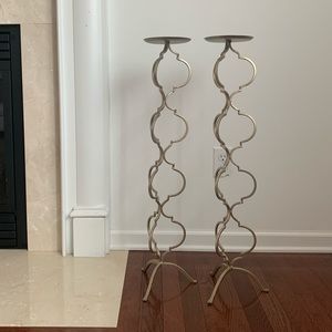 2 Floor Candle Holders